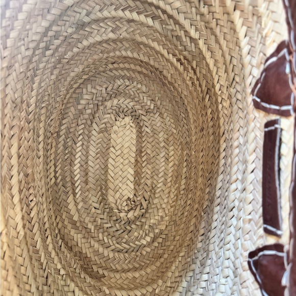 Anthropologie Style shopping bag Leather Trim Tote - Picture 4 of 6